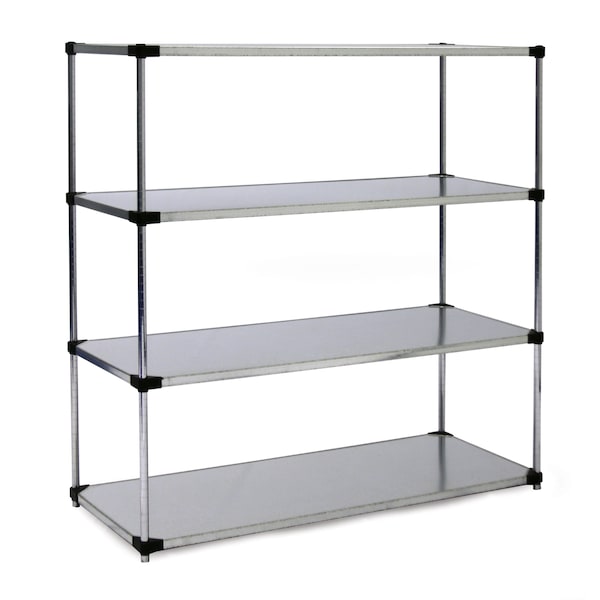 Solid Shelving Unit, 4-Shelf, 18x24x63